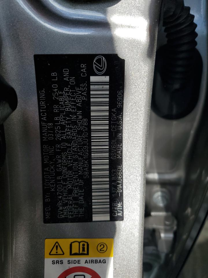58ABK1GG9JU101788 - 2018 Lexus es 350