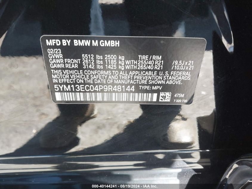 5YM13EC04P9R48144 - 2023 Bmw X3