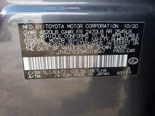 JTHGZ1E23M5018567 - 2021 Lexus Is